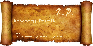 Kenessey Patrik névjegykártya